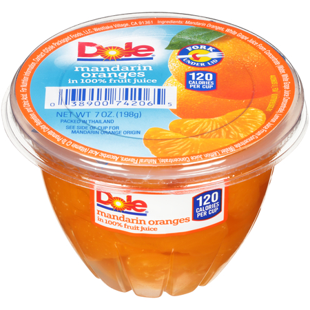 DOLE Dole In Juice Slice Mandarin Orange 7 oz. Can, PK12 74206